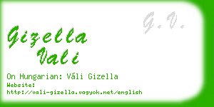 gizella vali business card